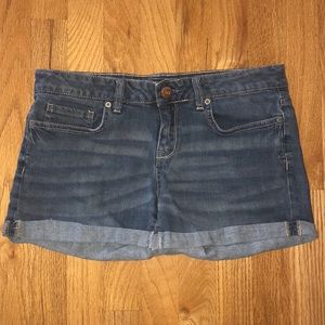 Denim Midi Shorts